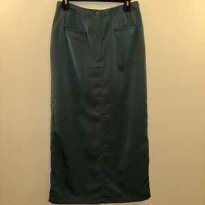 Christopher & Banks Elegant Green Pencil Skirt